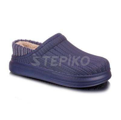 Женские утеплённые кроксы Dago Style  M7001-01 (тёмно-синий)