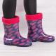 Гумові чоботи для дівчинки DEMAR Twister Lux Print V (Серце в горошок) фото 17