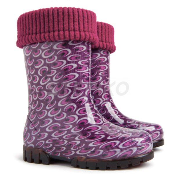 Гумові чобітки для дівчинки DEMAR Twister Lux Print O (Аметист) фото