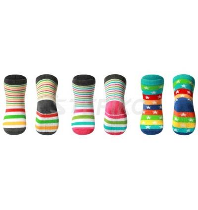 Шкарпетки хлопкові протиковзні 12m+ (3 пари/уп.) Babyono 591/01 фото