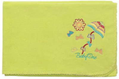 Мягкое одеяльце флисовое 75х100 цвет зеленый Babyono 1406/03