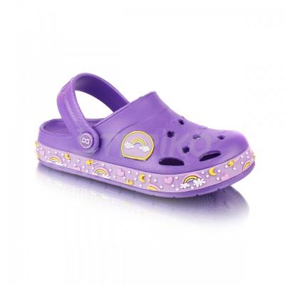 Детские кроксы Dago Style 330-04 фиолет (радуга)