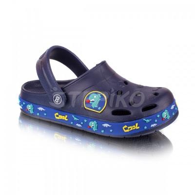 Кроксы детские Dago Style 330-08 тёмно синий (дино)