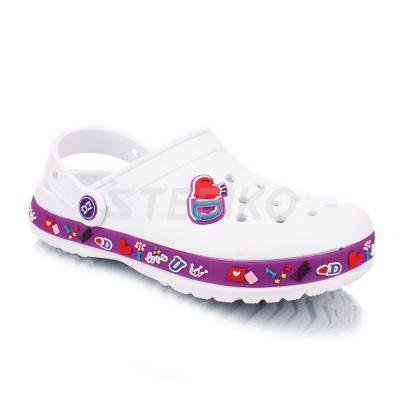 Кроксы детские Dago Style 329-16 (белый/фиолет)