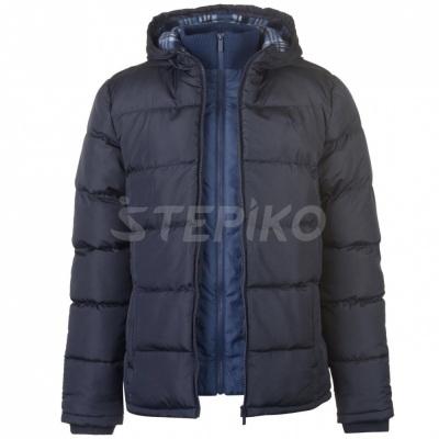 Мужская зимняя куртка Lee Cooper Two Zip Padded Jacket Navy 10087550