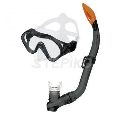 Детский комплект маска с трубкой для плавания Spokey Cayman Junior Серый (s0446)