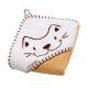 Полотенце хлопковое FROTTE (котик) с капюшоном 100х100 Babyono 113/01 фото 