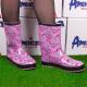 Дитячі резинові чобітки American club 457/19-1 (рожевий/сердечка) фото 9