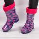 Гумові чоботи для дівчинки DEMAR Twister Lux Print V (Серце в горошок) фото 16