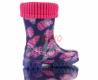 Гумові чоботи для дівчинки DEMAR Twister Lux Print V (Серце в горошок) фото 3