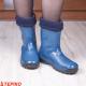 Жіночі і підросткові гумові чоботи DEMAR YOUNG FUR 2 A (синій) фото 16