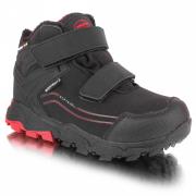 Дитячі зимові термочеревики American club 778/20-1 (чорний/червоний) фото