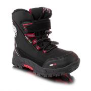 Дитячі зимові термочеревики American club 795/21-1 (чорний/червоний) фото